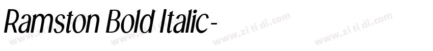 Ramston Bold Italic字体转换